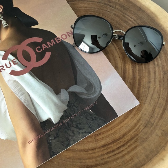 CHANEL Accessories - Chanel round metal frame sunglasses